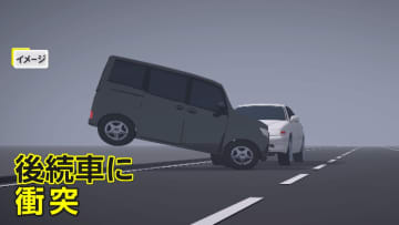 「うわ！ヤバッ！」逆走車“事故直前”の瞬間　後続車に衝突し浮き上がる…運転手の31歳男性大けが