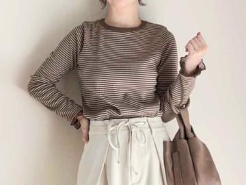 【しまむら】で“1,089円”！「ボーダートップス」で作る「着回しコーデ」
