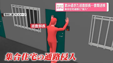 飲み過ぎた巡査部長…書類送検集合住宅通路に“侵入”
