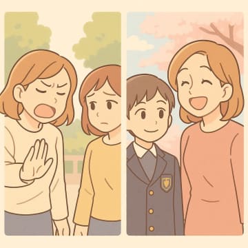 「中学受験とか可哀想！やめな！」と自身の教育方針を押し付けたママ友が、同じ中学に！？なぜ【短編小説】
