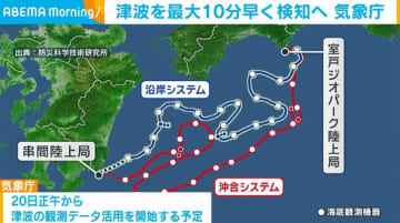 津波を最大10分早く検知へ 気象庁