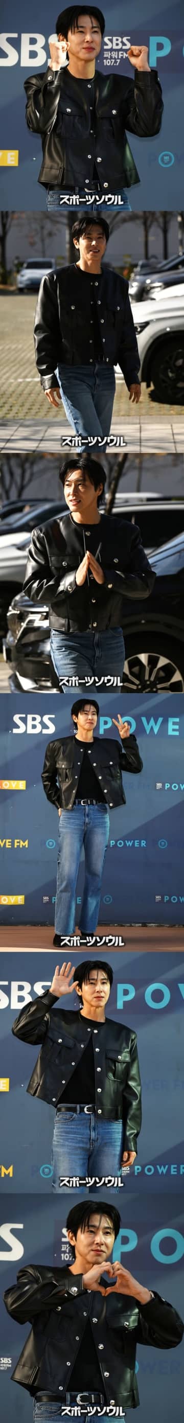 東方神起・ユンホ、洗練された黒レザージャケットルックを披露！ラジオ番組の収録に登場【独自写真】