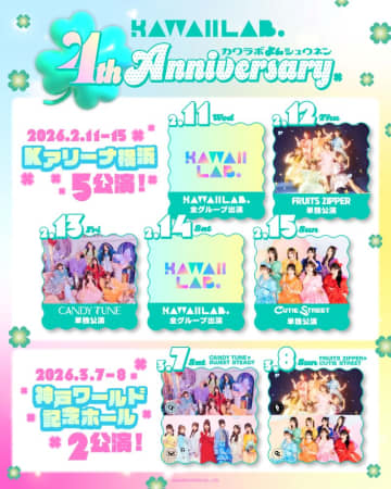 KAWAII LAB.発足4周年記念イベント、Kアリーナ横浜5日間＆神戸ワールド記念ホール2日間開催決定