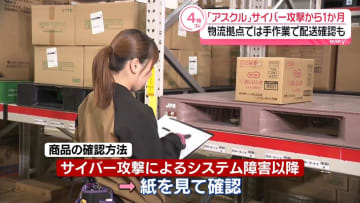「アスクル」物流拠点では手作業で対応も…サイバー攻撃でシステム停止から1か月