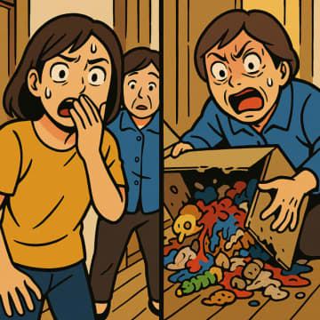 「酸っぱい…何の匂い？」実家の廊下にこもる異臭。押し入れのダンボールから溢れ落ちた中身とは【短編小説】