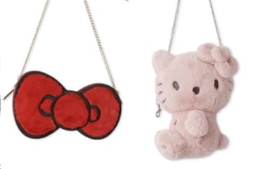 ファーファー×サンリオ「ハローキティ」ぬいぐるみ＆リボン型ショルダーバッグ、煌めくスウェットも