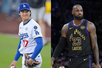 大谷翔平をバスケ界の超大物レブロンが絶賛「先日の夜、話していたんだ」　米番組で自ら話題に