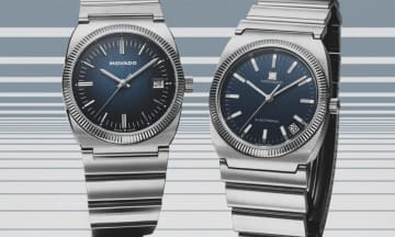 フルーテッドベゼルと一体型ブレスレットが奏でるレトロモダン【モバード】が1970年代の傑作時計「エレクトロニック・サーフ」を復刻