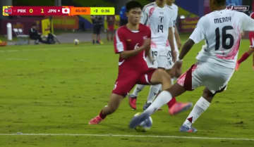 北朝鮮MFに軸足を踏まれる…16歳日本代表DF、危険タックル被害で絶叫「完全にアフター」「大丈夫か？」ファンは怒り＆心配【U-17W杯】