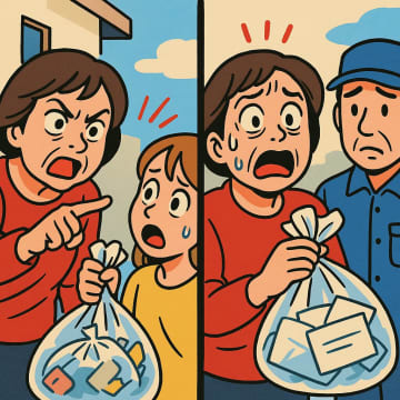 「ゴミの仕分け間違ってるよ？」と詰め寄る隣人。ゴミ収集員が持ってきた違反袋の名前とは【短編小説