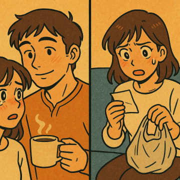 「今日は家事しなくていいよ」と優しいふりをする夫。買い物袋のレシートで違和感が確信に【短編小説】