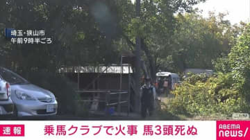 乗馬クラブで火事 馬3頭が死ぬ 少なくとも4頭がやけど
