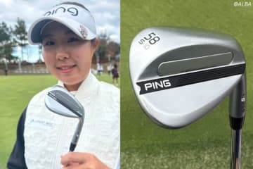 女子ツアーでピンの未発表ウェッジを発見！ 高野愛姫は「エッジが丸くてつっかからない」