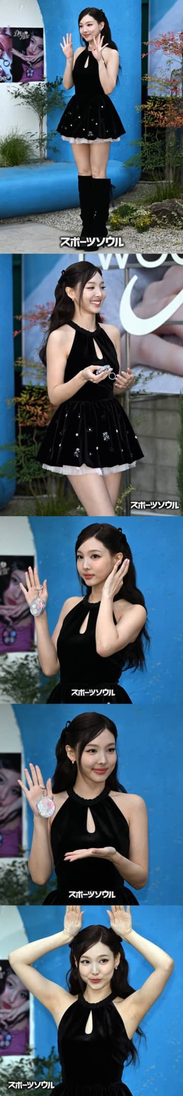 TWICE・ナヨン、胸元カットワンピ姿に視線集中！「fwee」新商品イベントに登場【PHOTO】