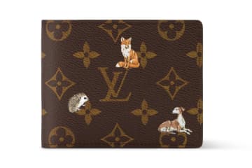 ルイ・ヴィトン“森の動物”モノグラムレザーグッズ、ハリネズミ＆犬プリントの二つ折り財布など