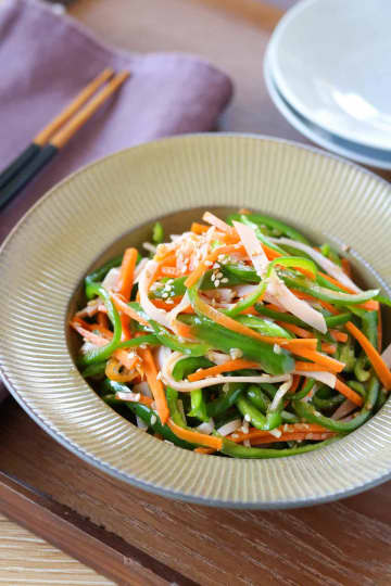 レンチン！すぐできる！「やみつきピーマンとハムの和え物」の作り方