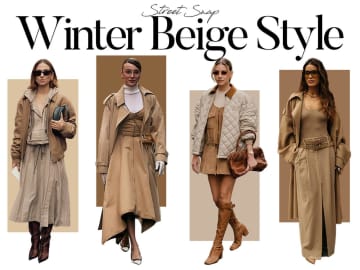 冬の街中で優雅なオーラを放つ！ 「ベージュ」の装いをお洒落にまとめる方法【ストリートスナップ】