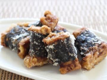 【かんたん海藻レシピ】海苔と高野豆腐のひとくち唐揚げ