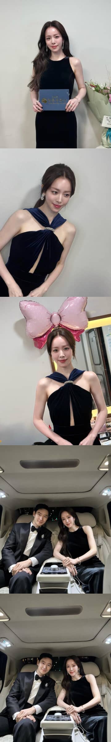 “青龍の女神” ハン・ジミン、魅惑のドレス姿にうっとり…舞台裏ショットも眩しい【PHOTO】