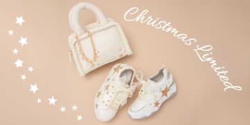 プラスダイアナのクリスマス限定♡星とパールが輝く新作スニーカー&バッグ