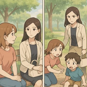 「子供を叩くのもしつけだから」と真顔で言うママ友。子供の青あざを見つけて全てを理解した…【短編小説】