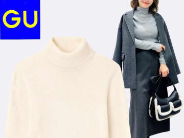 何枚あってもイイ♡【GU新作】シンプルだから使える！「タートルネックニット」