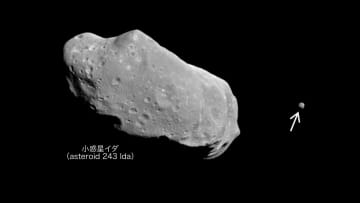 木星探査機ガリレオがとらえた小惑星「イダ」と……