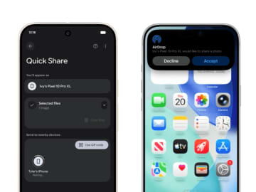 Androidの「Quick Share」が「AirDrop」に対応。iPhoneとのファイルやりとりが簡単に／追加アプリ不要、まずは「Pixel 10」ファミリーから