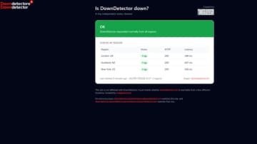 「Downdetector」ダウン後「Downdetector Downdetector」が作成され、さらに「Downdetector Downdetector Downdetector」が作成され、さらに…