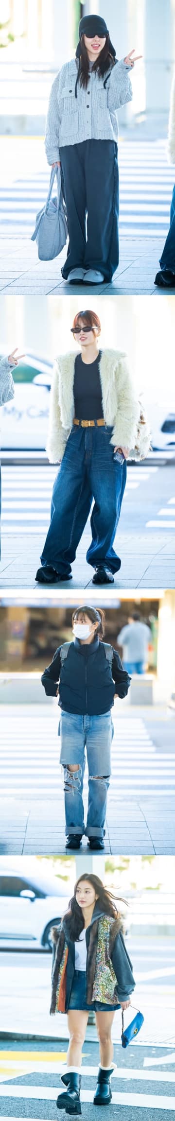 TWICE、個性が光る“冬コーデ”で空港に登場！ワールドツアー「THIS IS FOR」台湾公演のため出国【空港写真】