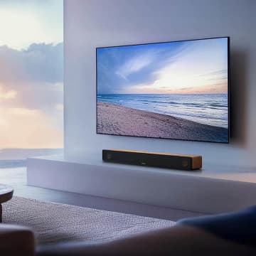 木の振動板「ウッドコーンオーディオ」初のサウンドバー　「Victor」ブランドから