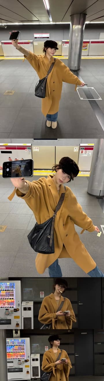 「遭遇したかった」LE SSERAFIM・チェウォン、東京観光を満喫！地下鉄での自撮りSHOTに反響【PHOTO】