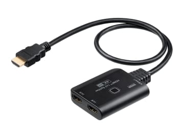 「4K & FHD」など異なる解像度の2画面出力を可能に　サンワサプライのHDMI分配器「400-VGA030」