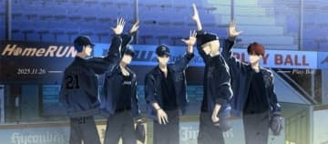 CUBE所属ボーイズグループNOWZ、野球漫画の主人公に！3rdシングル「Play Ball」イラストポスターを公開