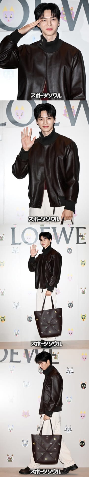 俳優ソン・ガン、186cmの抜群スタイルに視線集中！シックなレザールックでイベントに登場【独自写真】
