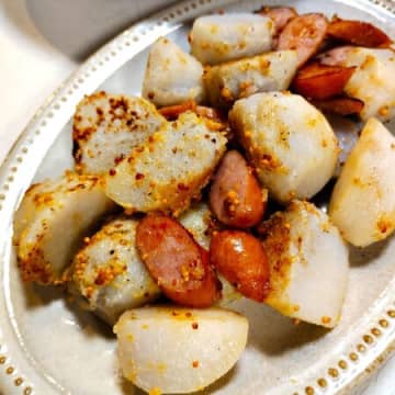 切って炒めるだけでおいしい！ねっとり里芋ジャーマンポテト！