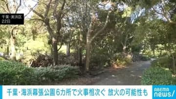 「立ち木が燃えている」千葉・幕張海浜公園6カ所で火事相次ぐ 放火の可能性も