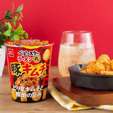 ベビースターラーメン丸から豚キムチ味が新登場！旨辛×食感がクセになる限定おやつ