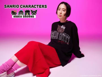 「サンリオ」キティちゃんやハンギョドンが、BLACKで“大人かっこいい”アパレルに！RODEO CROWNS WIDE BOWLコラボ