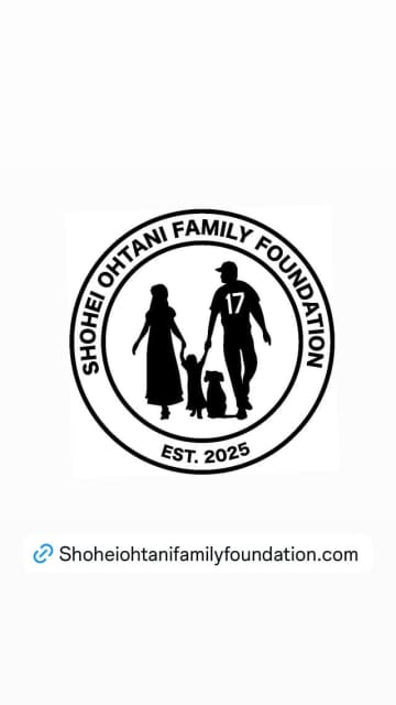 大谷翔平選手が「ファミリー財団」設立を発表！真美子さん、長女、デコピンとの家族ロゴに反響広がる