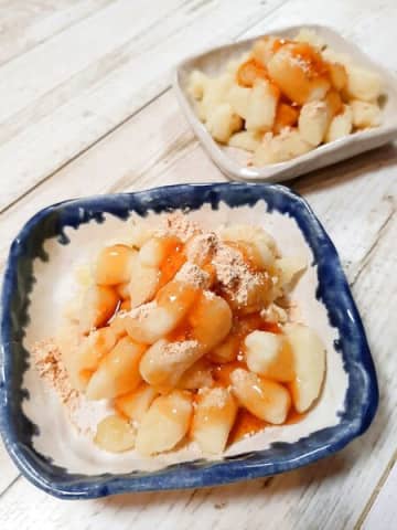 丸めないから簡単！もちもちでつるん～(^^)さつまいも白玉