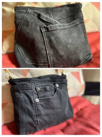 ジーンズ再利用！捨てるのもったいない！バッグとスカートに変身！！