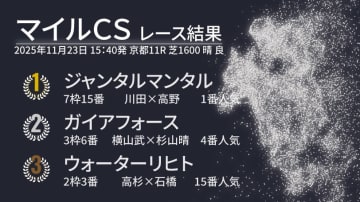 【マイルCS結果速報】ジャンタルマンタルがレコードタイでGⅠ・4勝目　牡牝混合の芝マイルGⅠ制覇