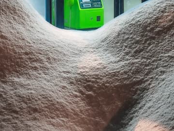 雪が降る北海道の電話ボックス　屋根を見ると…「AIじゃないの？」「二度見した」