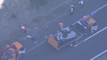 山陽道上りで複数の車が絡む事故相次ぎ15人ケガ　現場周辺は4時間にわたり通行止め　広島