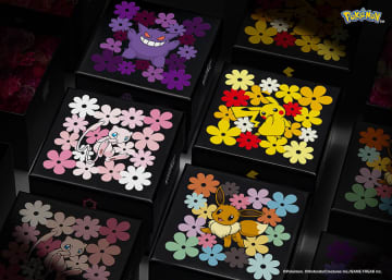 ポケモン×ニコライ・バーグマンの限定フラワーボックスが美しい…！ピカチュウやイーブイたちが花と共演♪