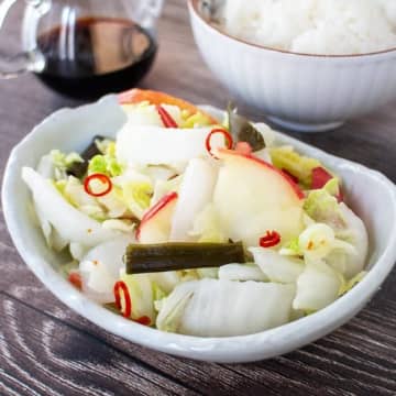 【白菜の浅漬けが100倍うまくなる！？】「おかわり止まらん！」りんごと白菜の浅漬け