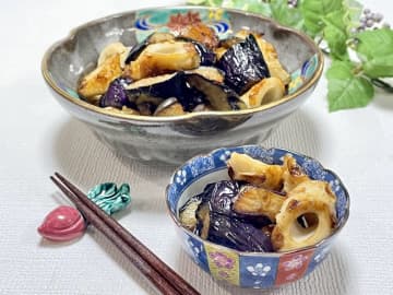 冷凍揚げなすでおいしく！「なすとちくわオイスター炒め」レシピ