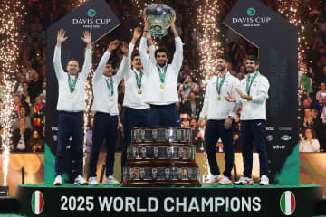 ２本柱不在のイタリアがスペインを下しデ杯３連覇！ ヒーローのコボッリは「どうやって勝てたのかわからない」＜SMASH＞