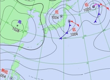 三連休明けは広い範囲で大気が不安定